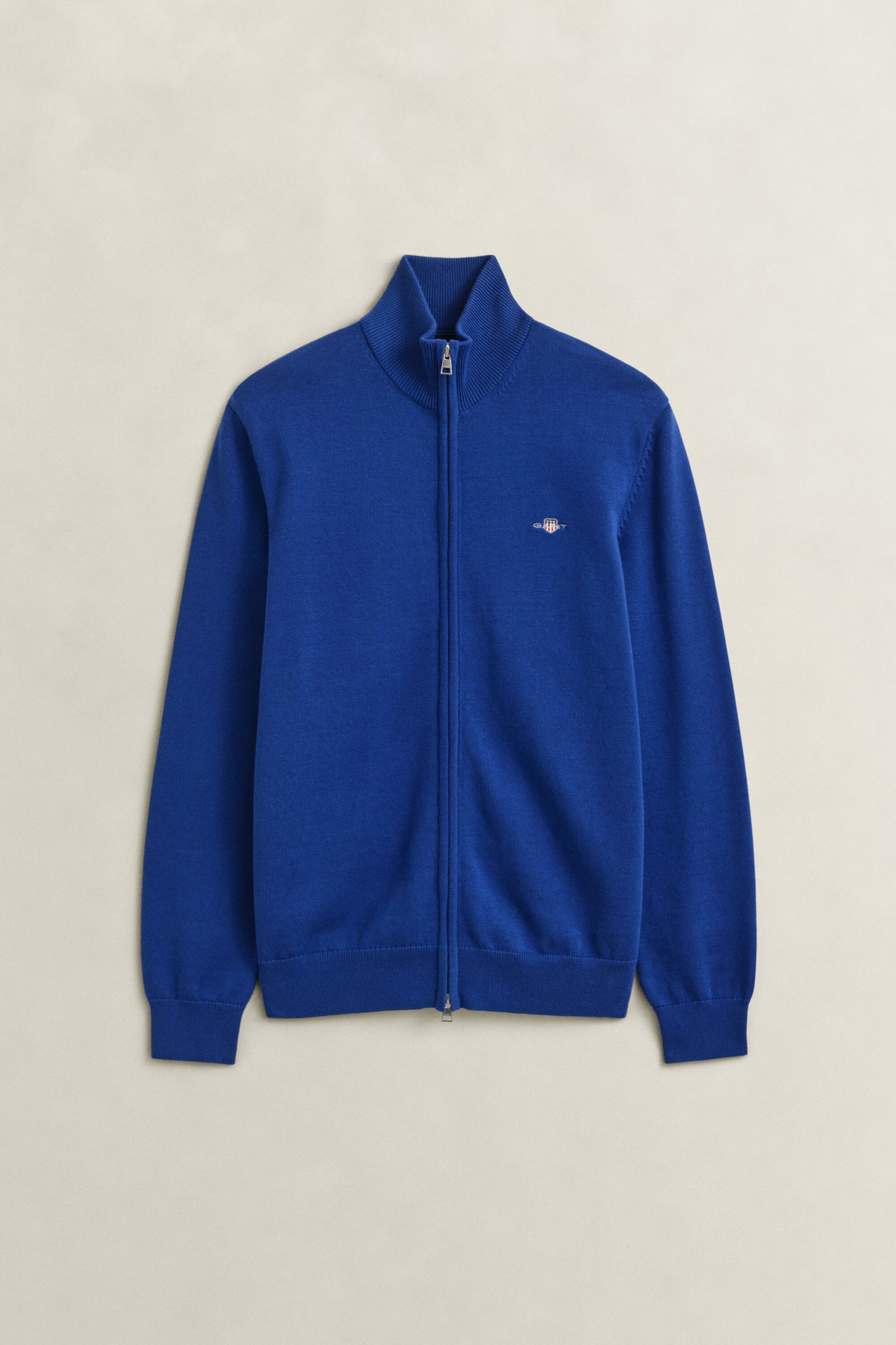 Cárdigan de algodón con cremallera Casual