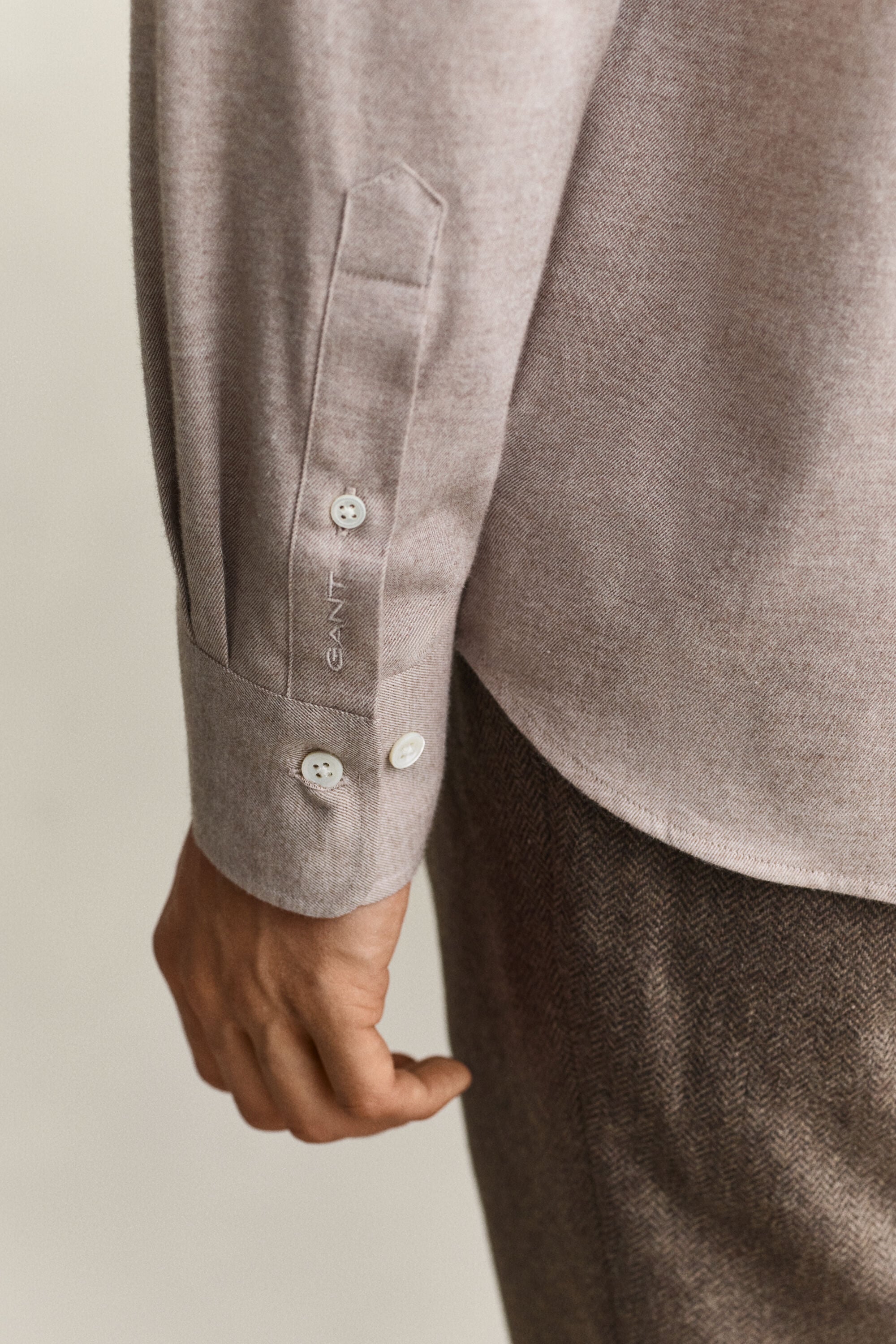 Camisa de franela jaspeada