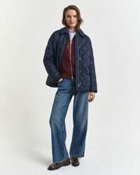 Cazadora acolchada con ribete de pana