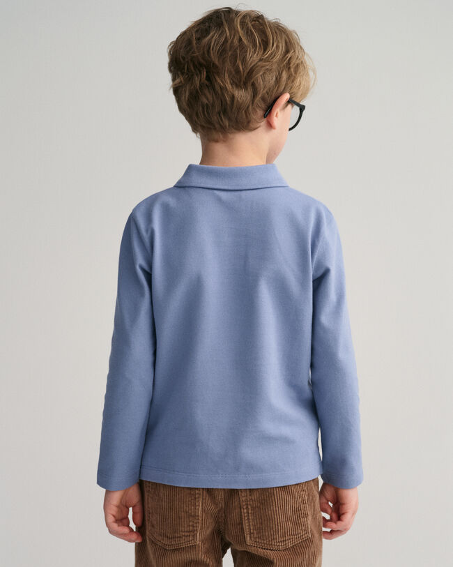Polo de piqu&eacute; de manga larga Shield Kids