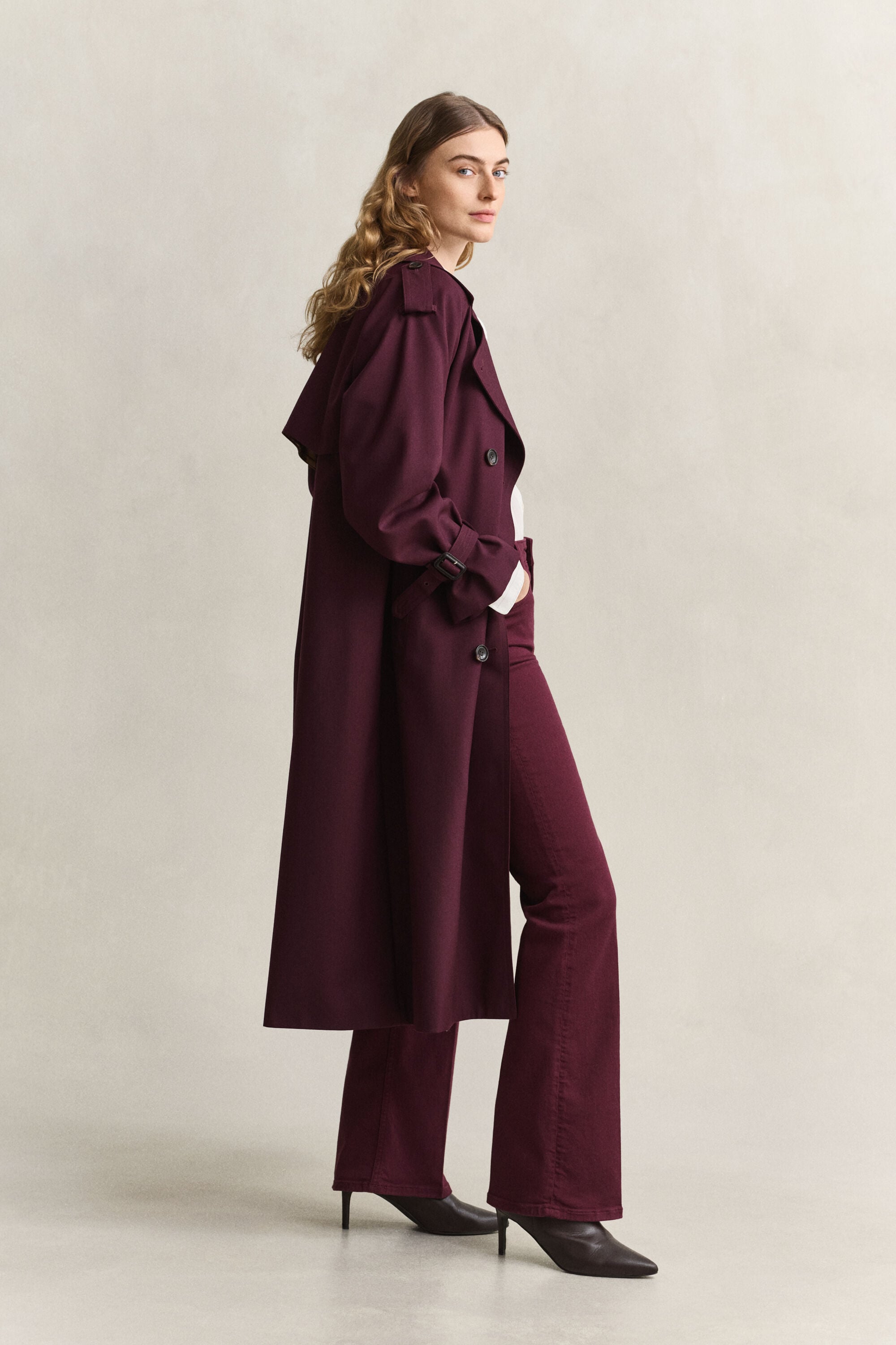 Gabardina en mezcla de lana