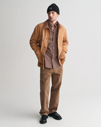 Camisa Regular Fit de sarga ligera a cuadros Vichy