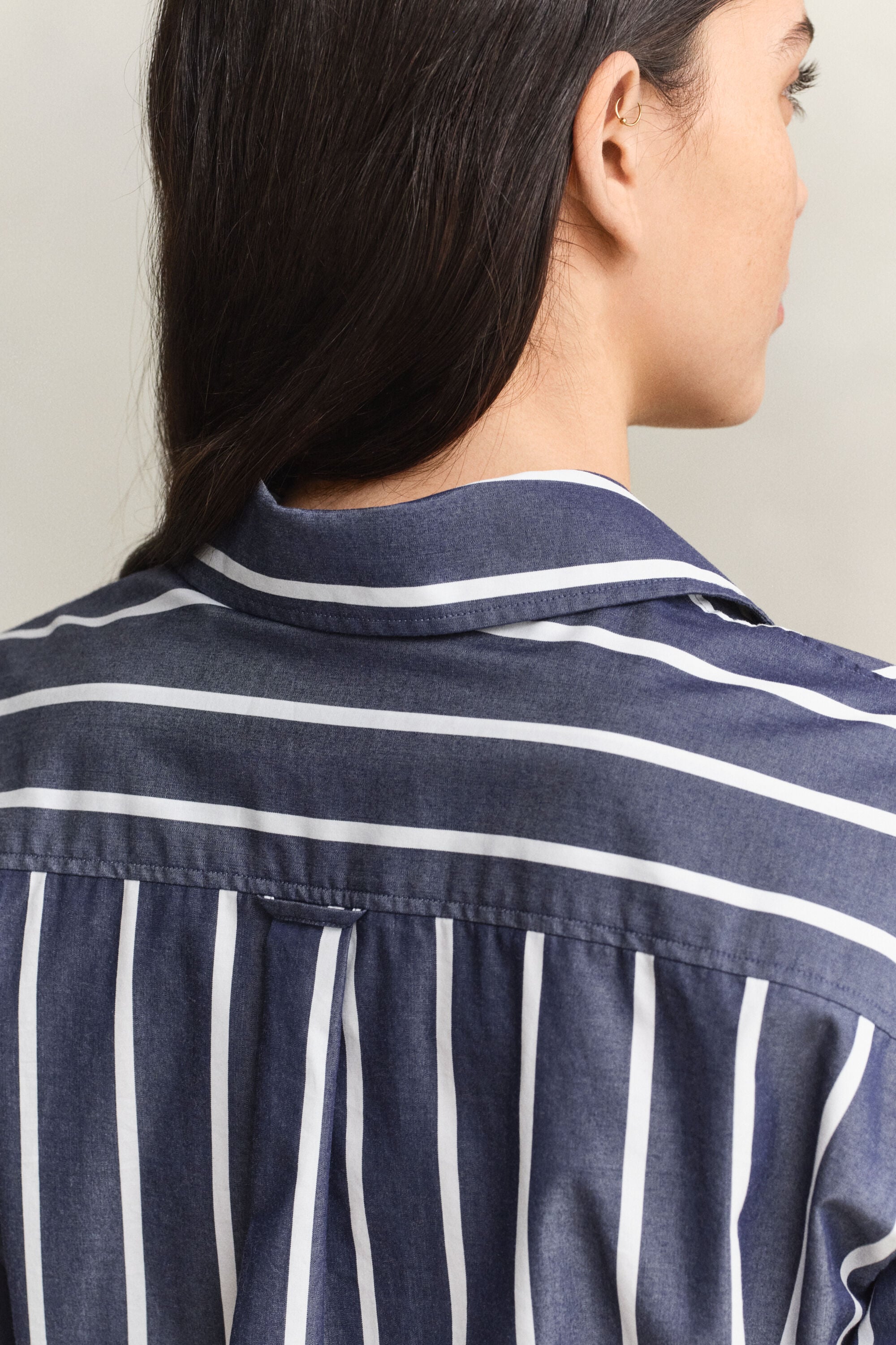Camisa Relaxed Fit clásica de popelina a rayas
