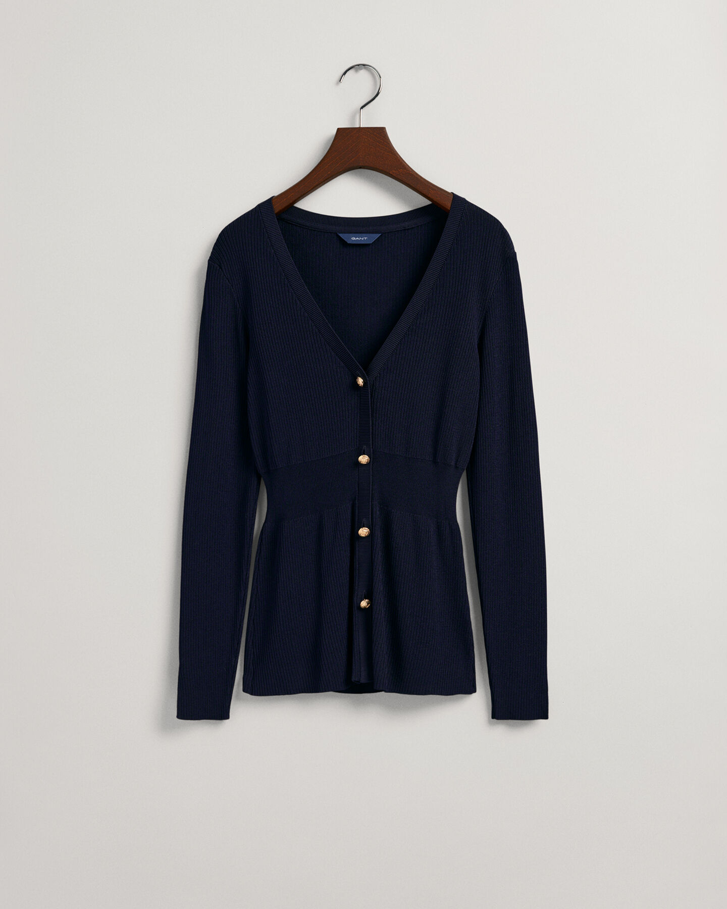 Top tipo c&aacute;rdigan acanalado