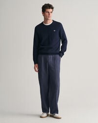 Jersey de cuello redondo de algod&oacute;n Structured