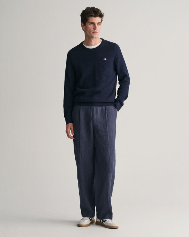 Jersey de cuello redondo de algod&oacute;n Structured