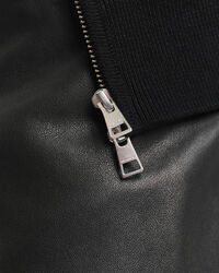 Cárdigan de algodón con cremallera y textura