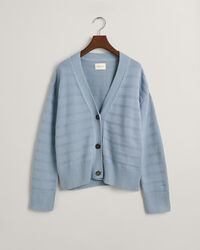 Cárdigan de algodón a rayas Tonal