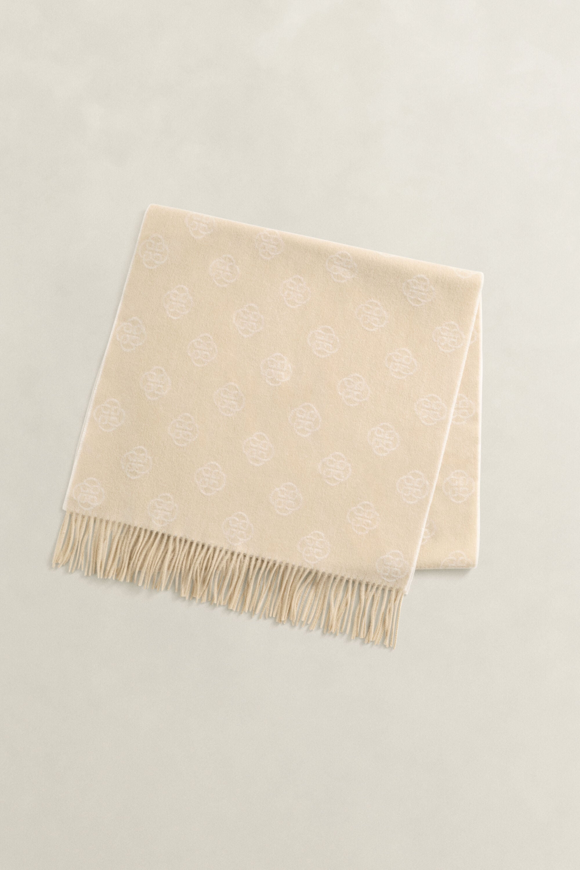 Bufanda de lana con diseño Monogram