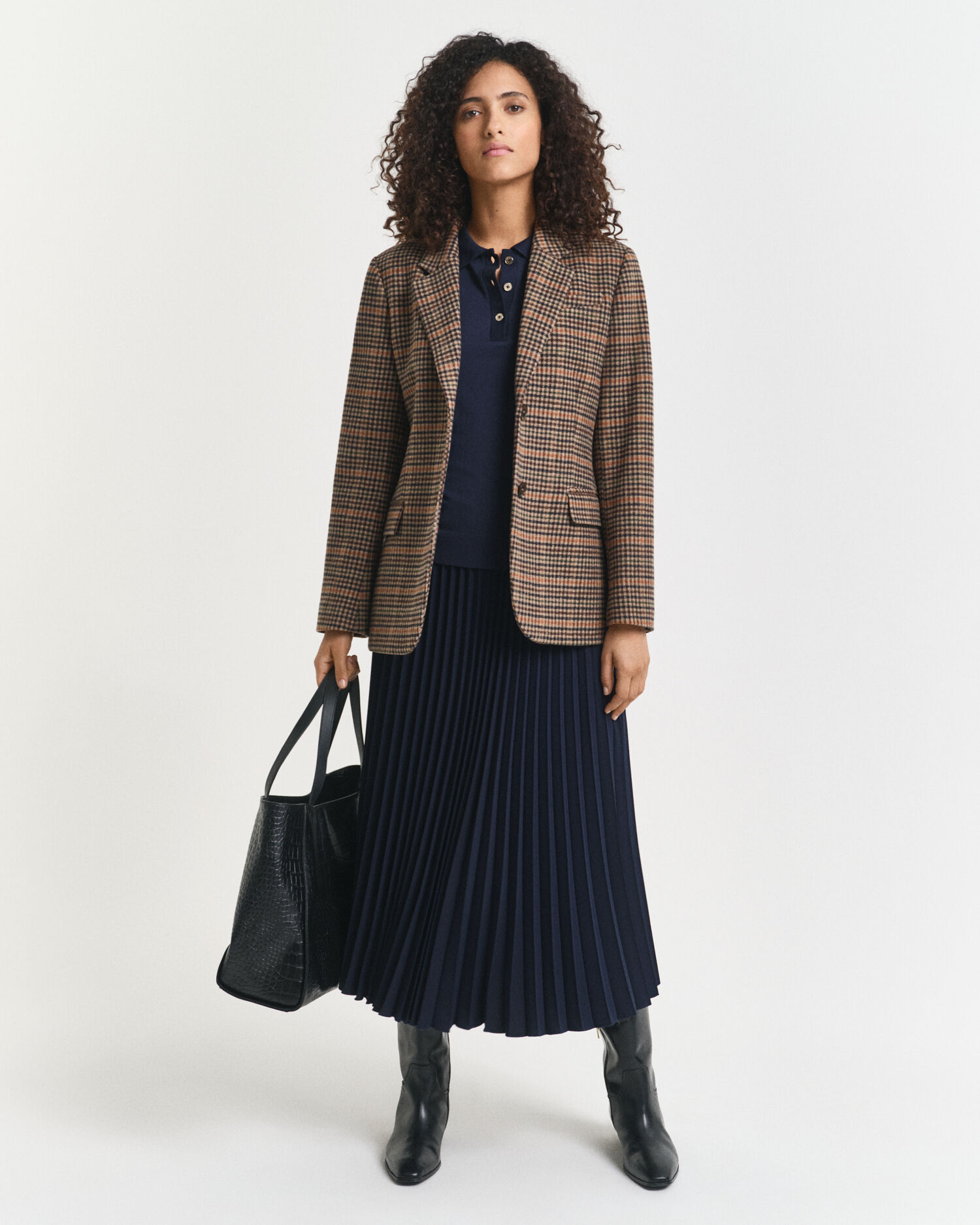 Polo de manga larga abotonado y sin costuras