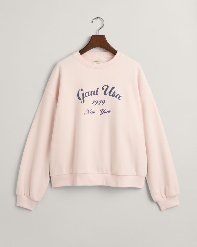 Sudadera Oversized Script Graphic Teen Girls