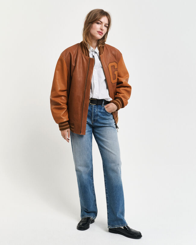 GANT Varsity Jacket de piel