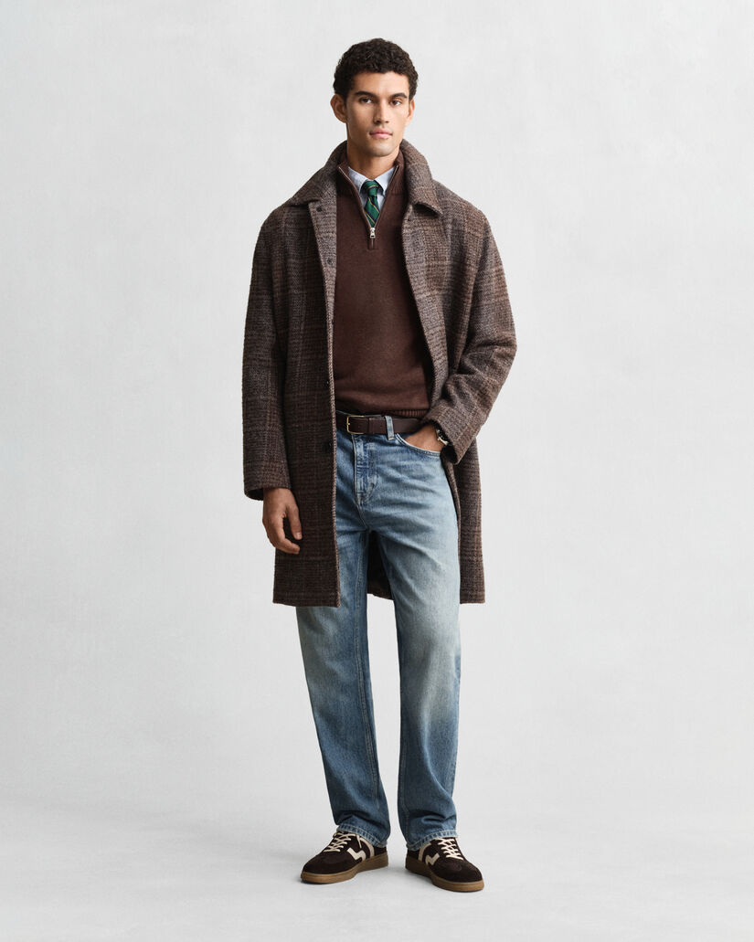 Jersey de algodón con media cremallera Casual