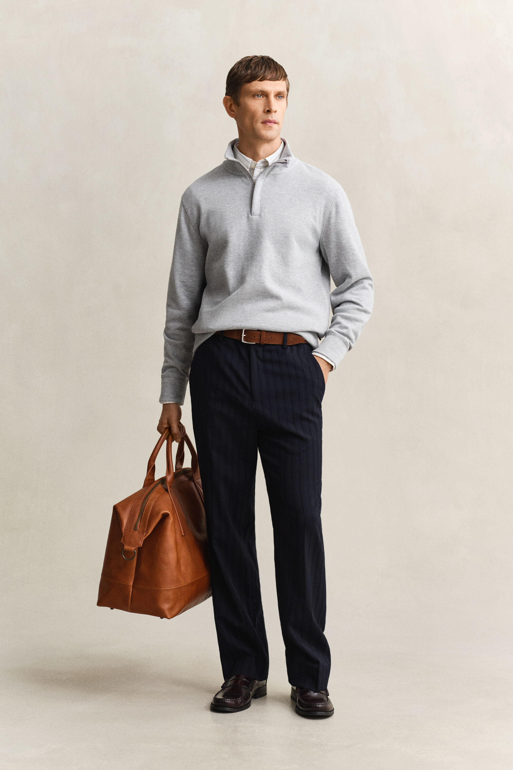 Sudadera Sacker Rib con media cremallera