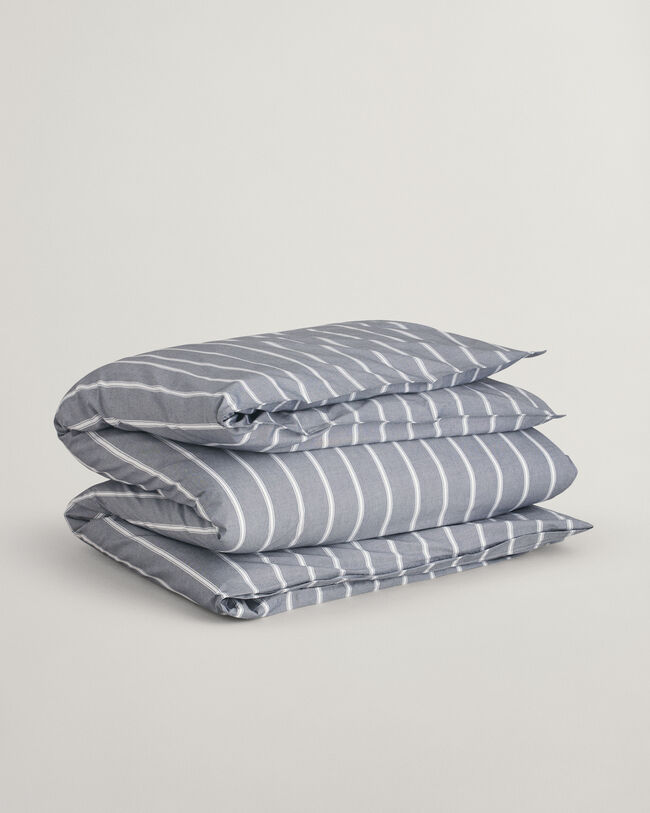 Funda de edredón a rayas Oxford para cama doble