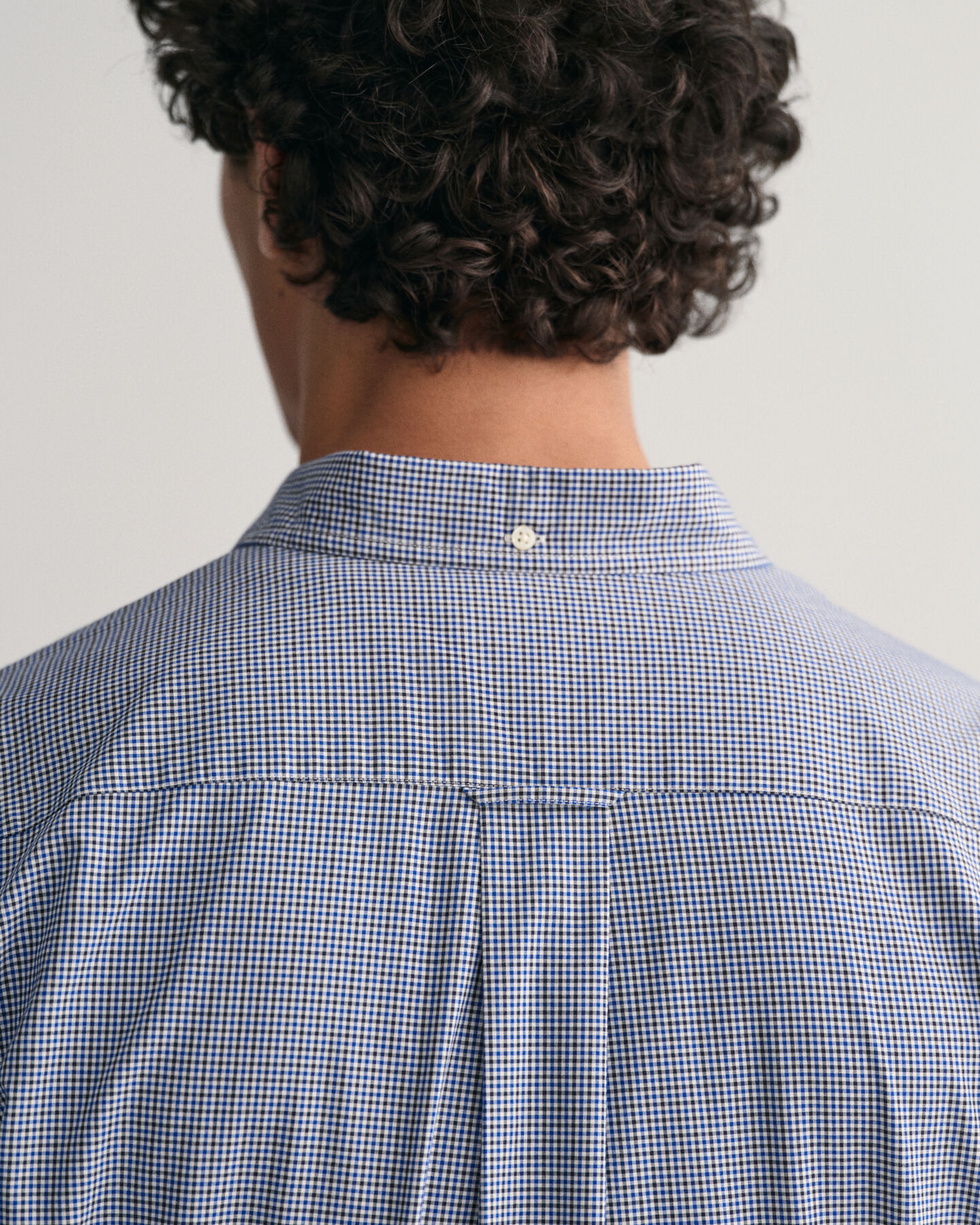 Camisa Regular Fit de popelina con microestampado de cuadros