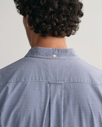 Camisa Regular Fit de popelina con microestampado de cuadros