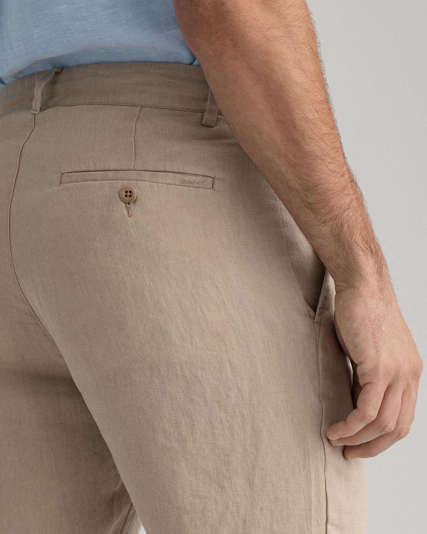 Pantalones cortos Relaxed Fit de lino con cord&oacute;n ajustable