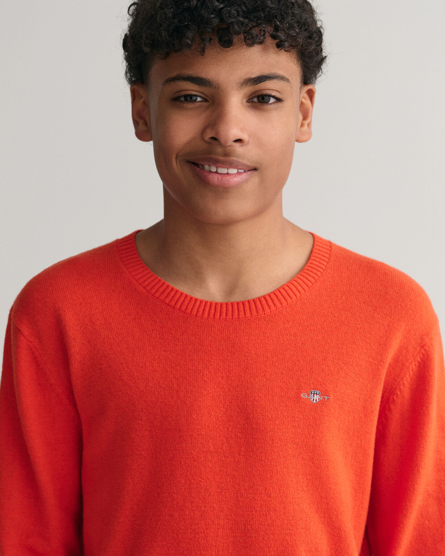 Jersey de cuello redondo en lana de oveja Shield Teens