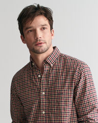 Camisa Regular Fit de sarga ligera a cuadros Vichy