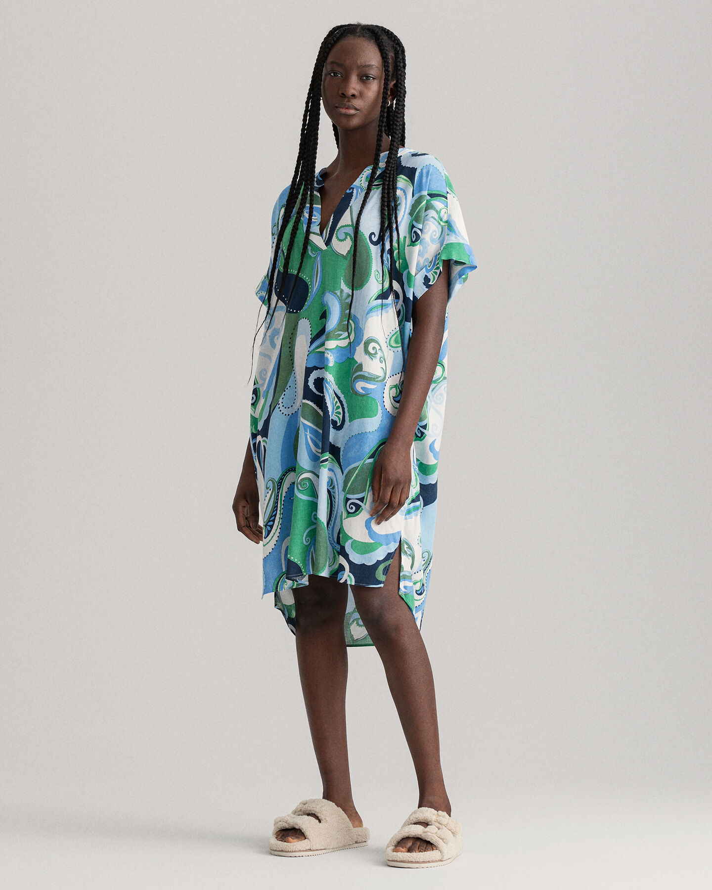 Túnica con estampado de cachemir