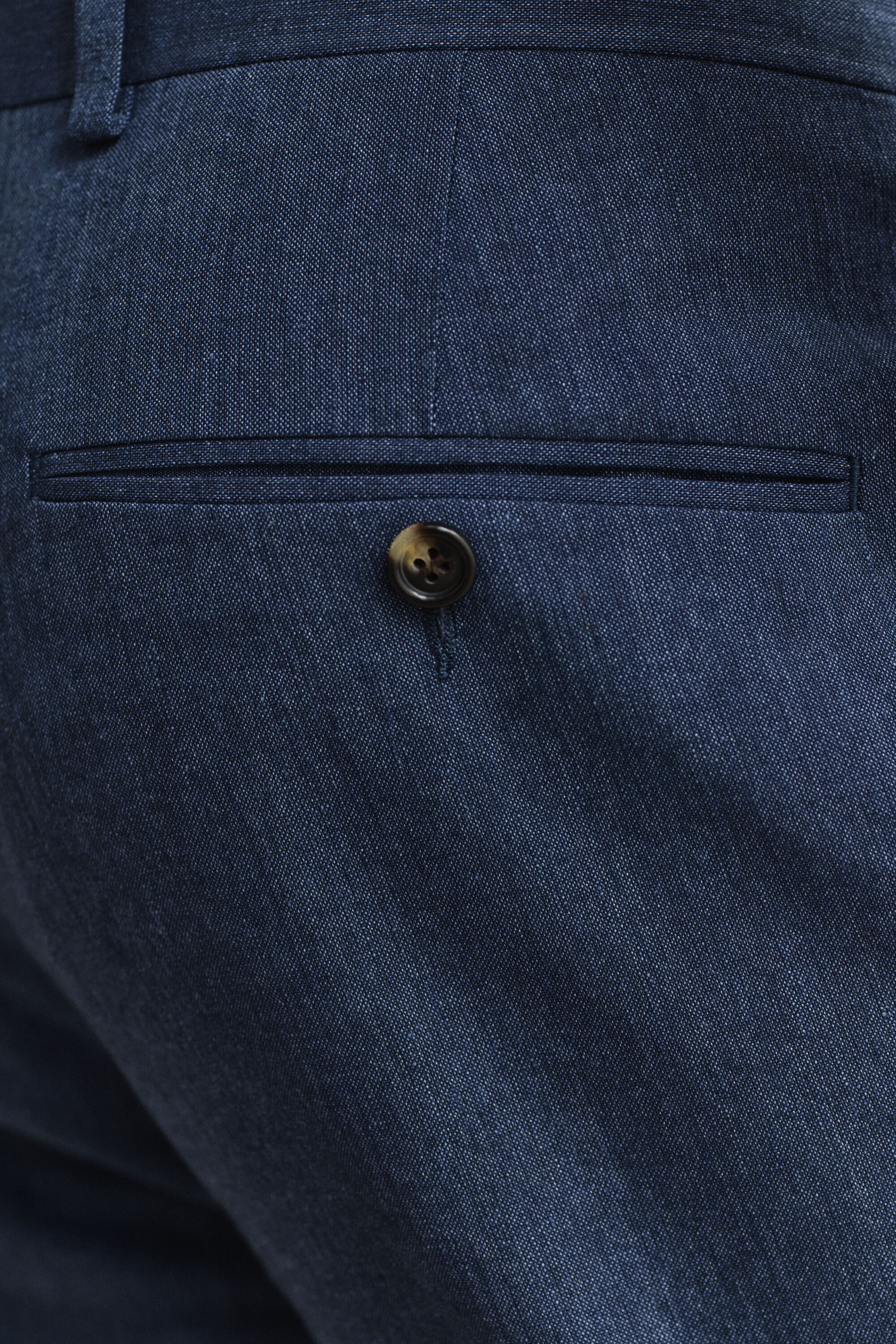 Pantalones de traje de mezcla de lino