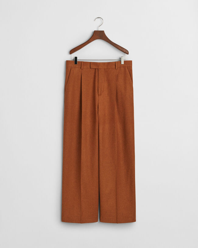 Pantalones de traje Relaxed Fit de franela de lana