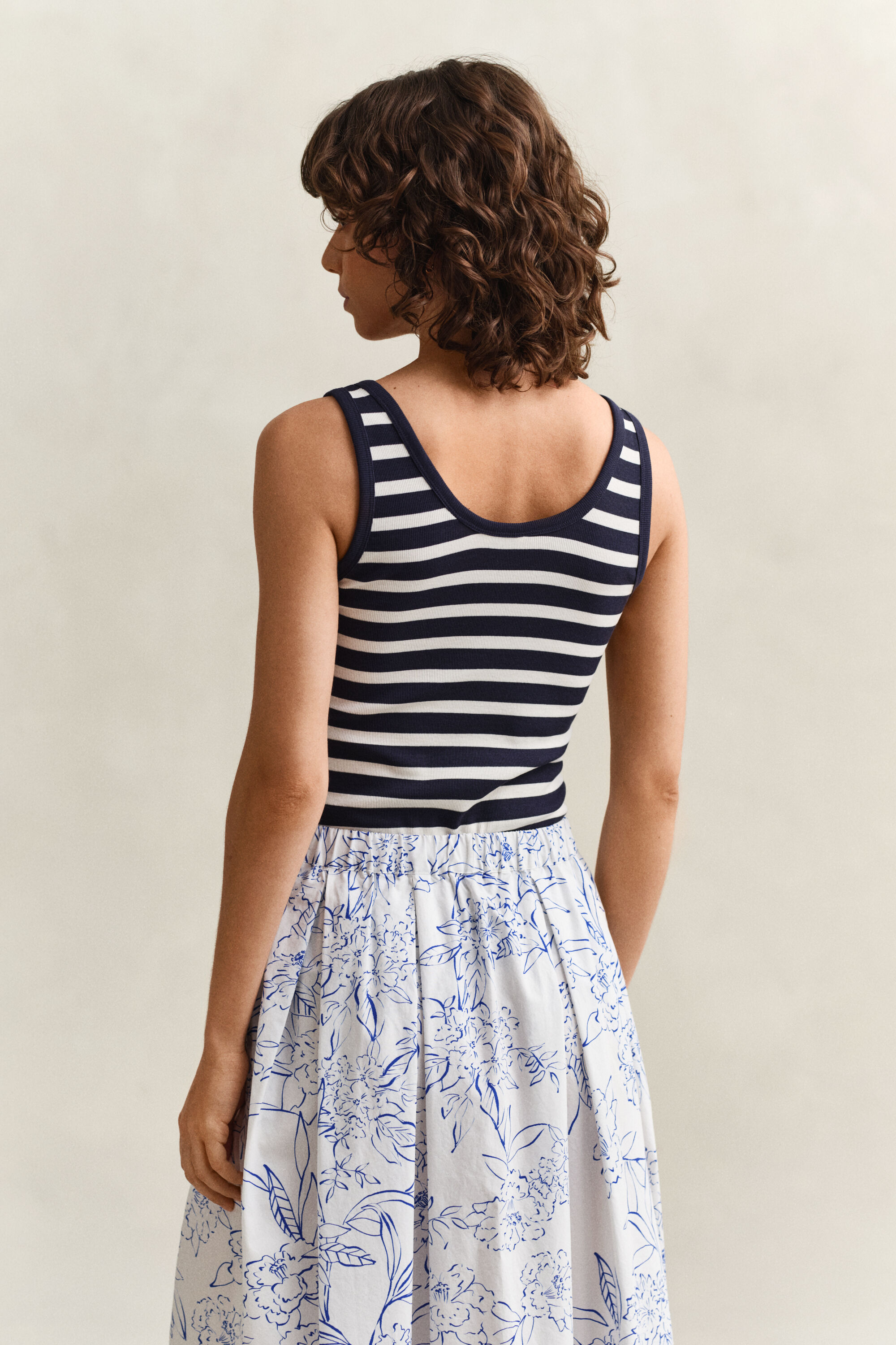 Camiseta de tirantes a rayas