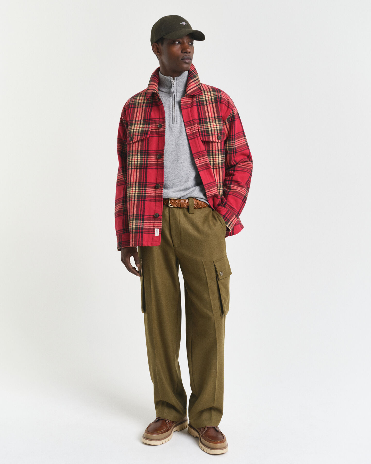 Jersey de lana de oveja muy fina con media cremallera