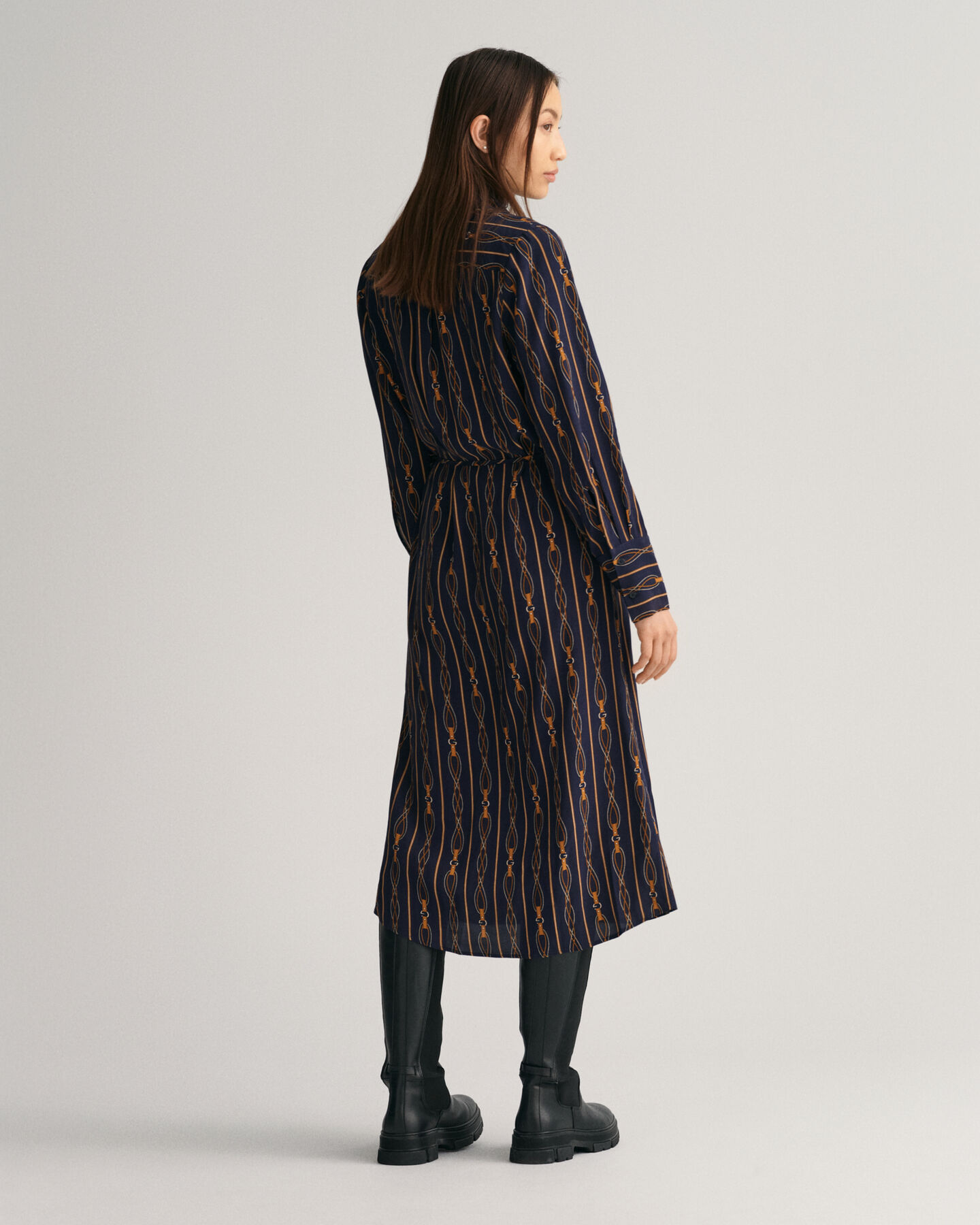 Vestido cruzado de rayas Regular Fit Rope