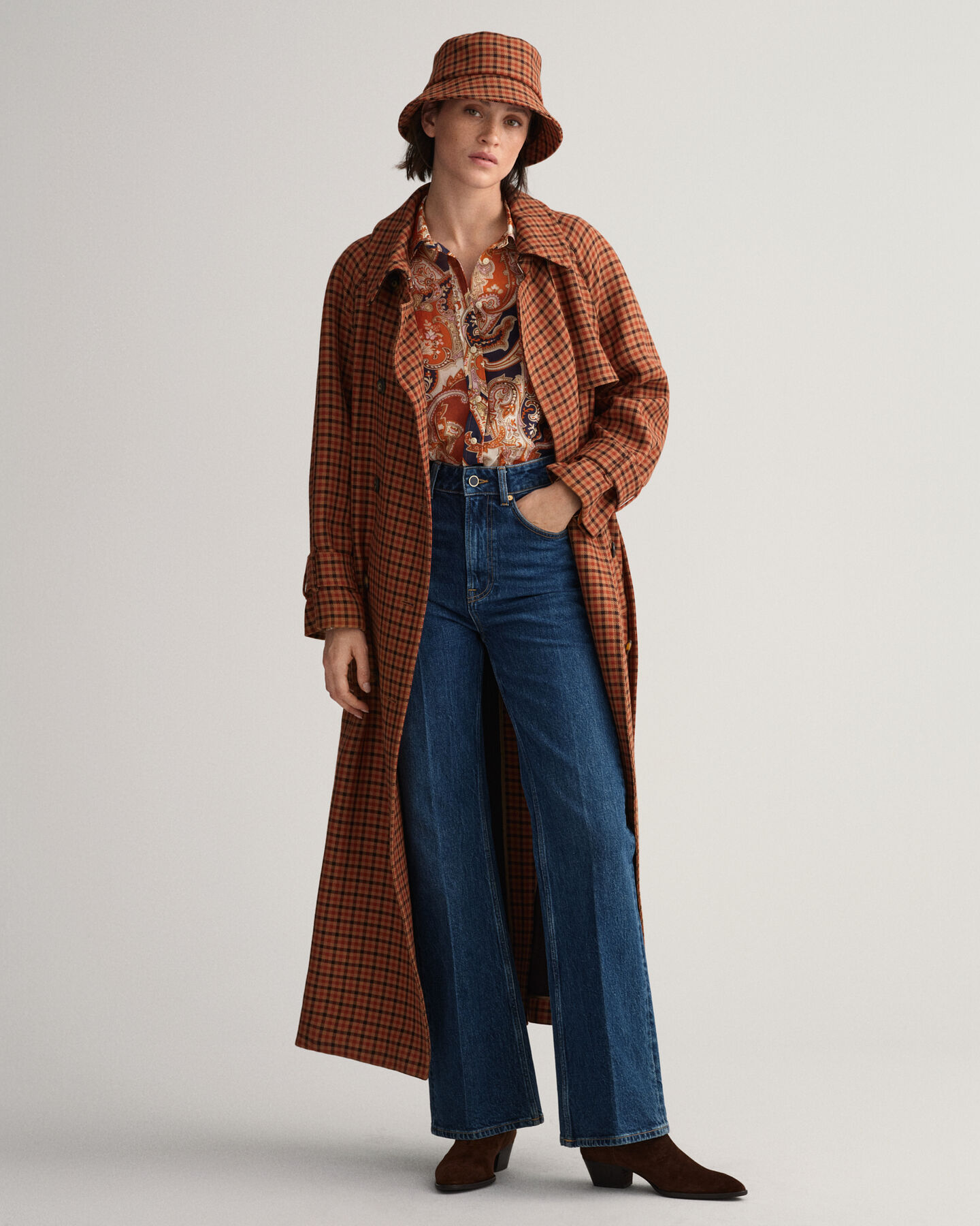 Camisa Regular Fit de seda y algod&oacute;n con estampado de cachemir