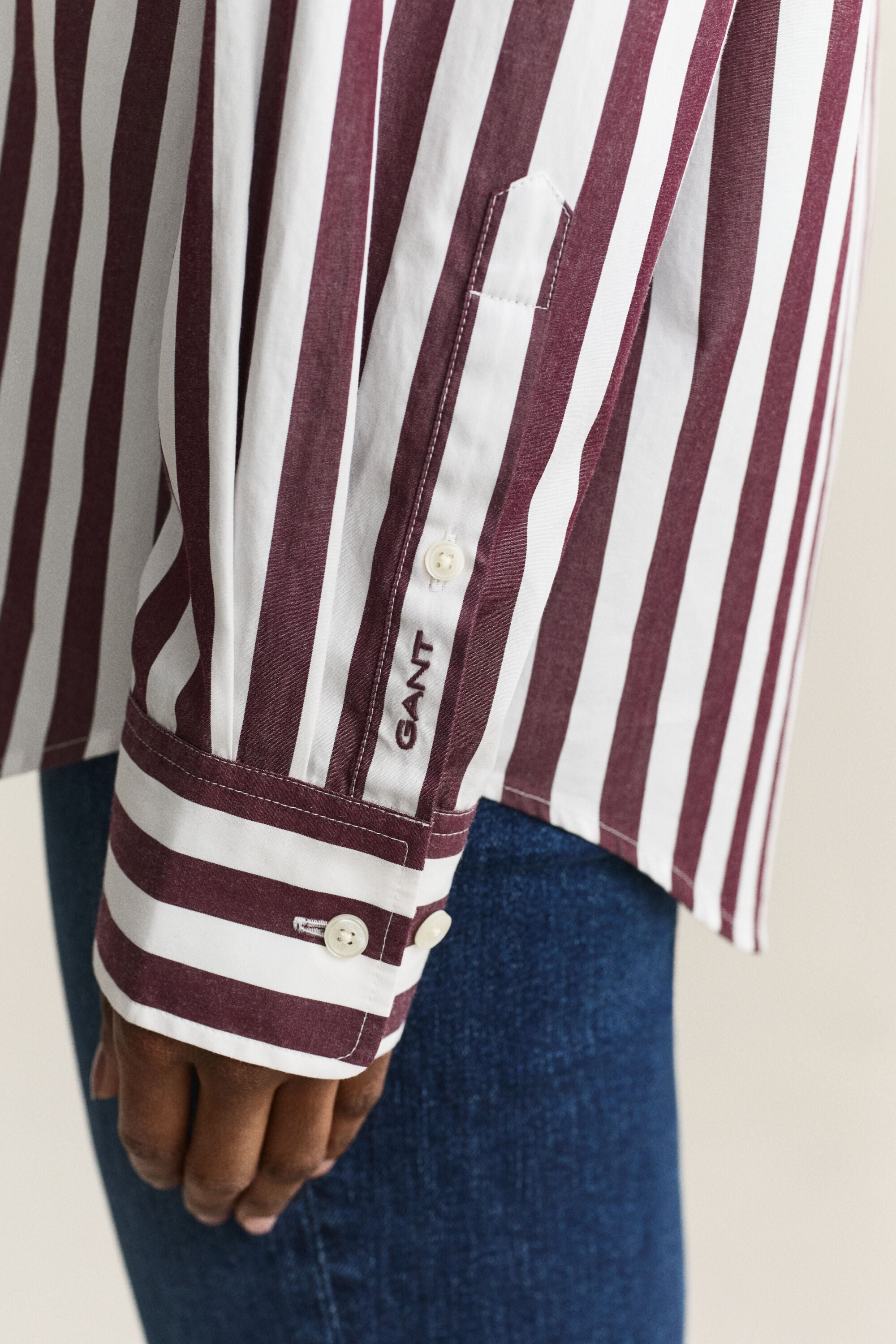 Camisa de popelina Relaxed Fit a rayas