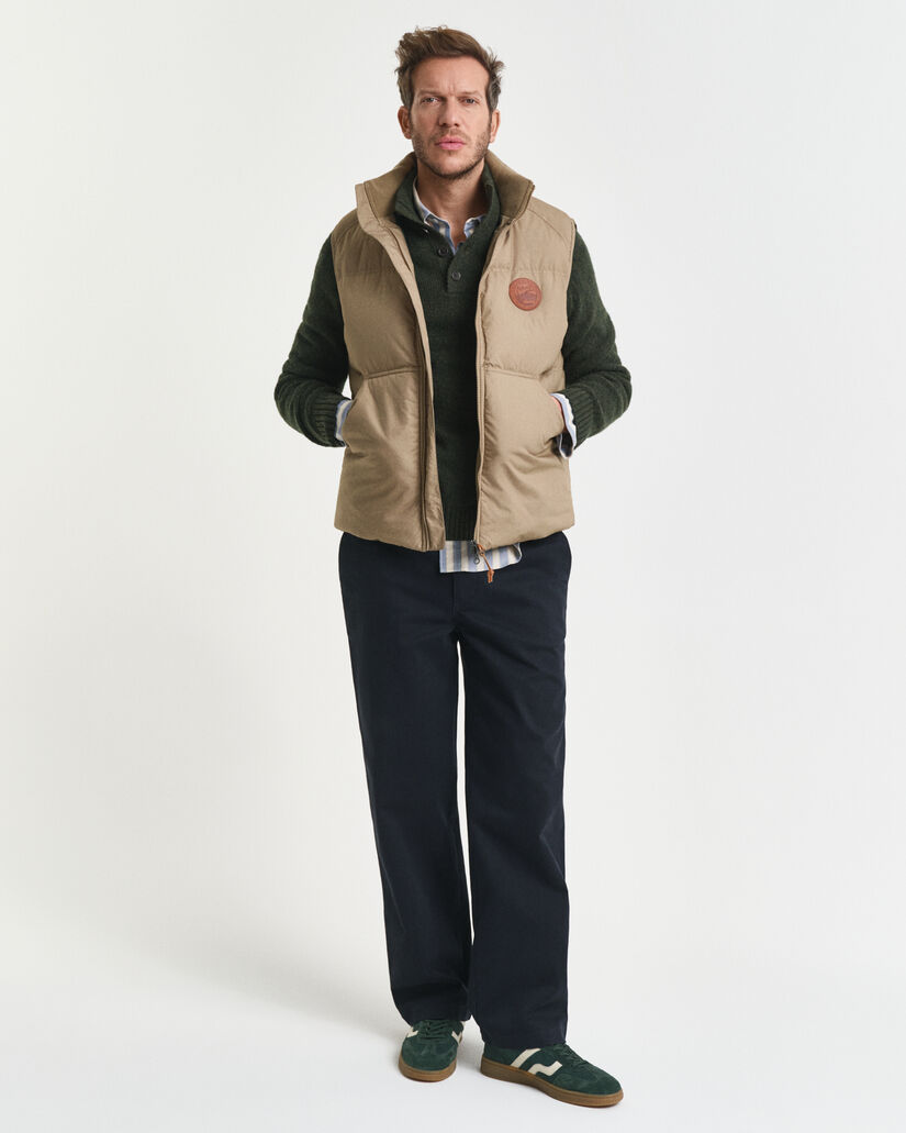 Jersey con media botonadura en mezcla de lana con nepps