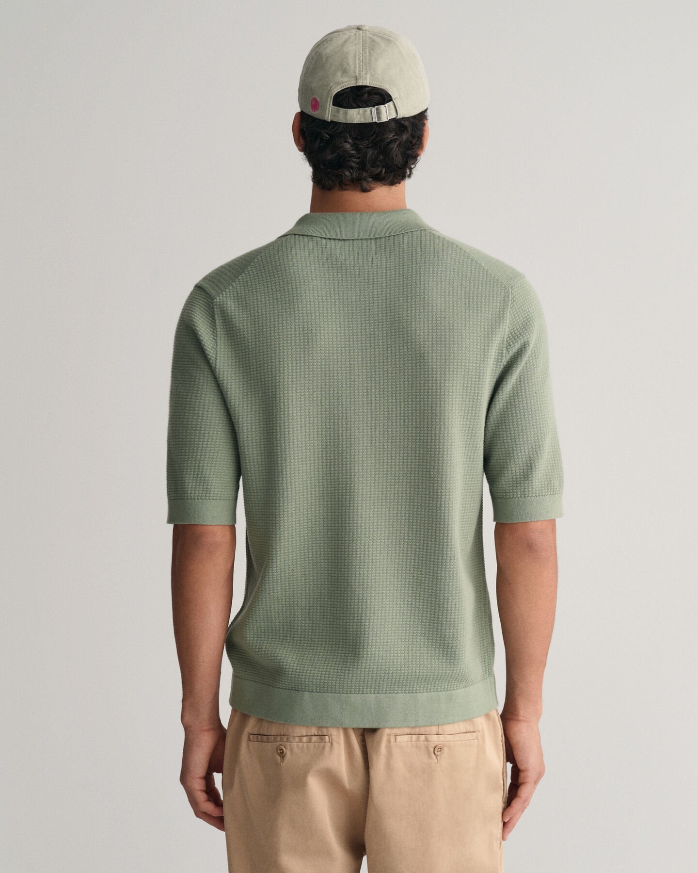 Camisa de manga corta de punto con textura