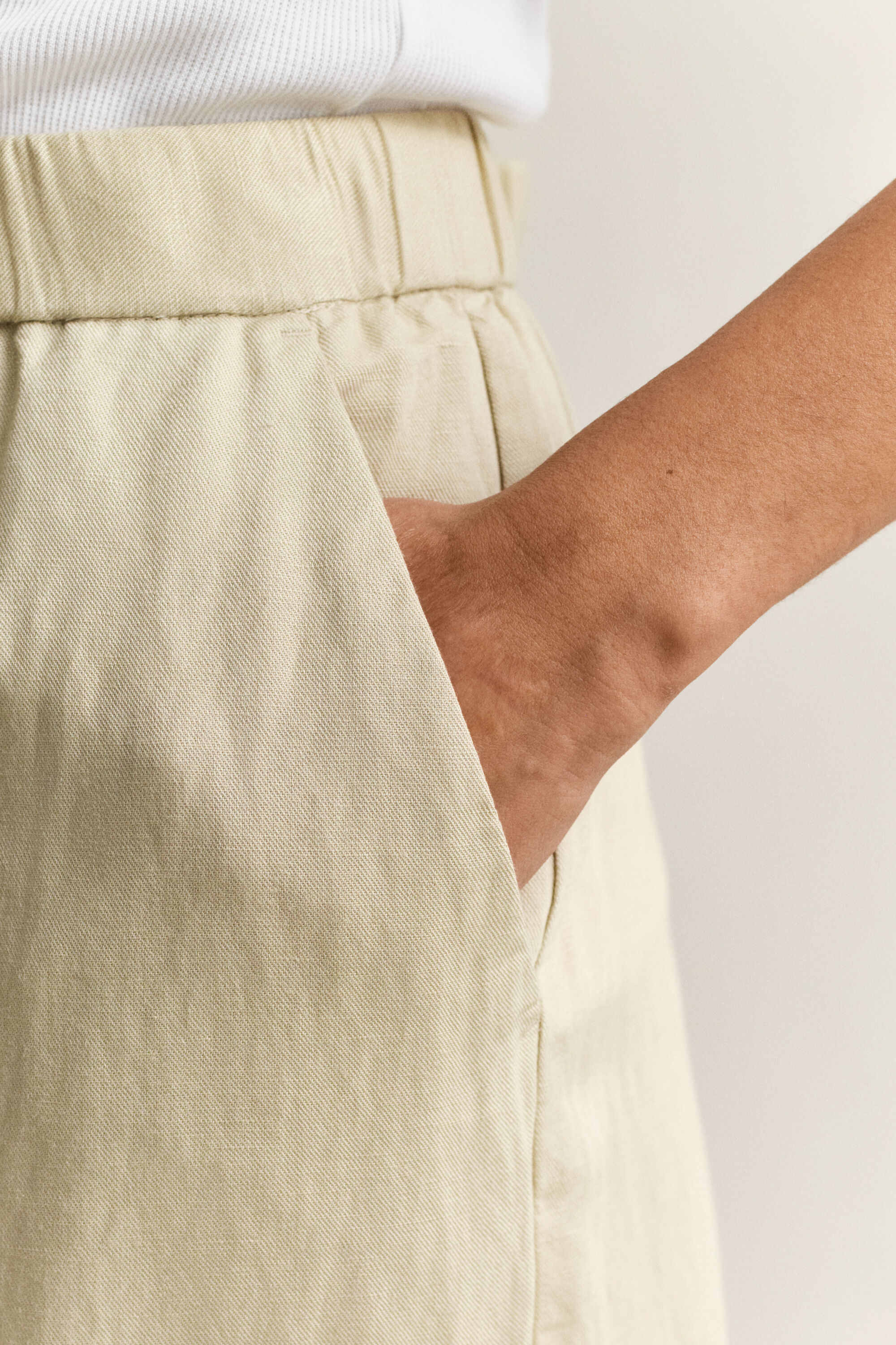 Pantalones en mezcla de lino