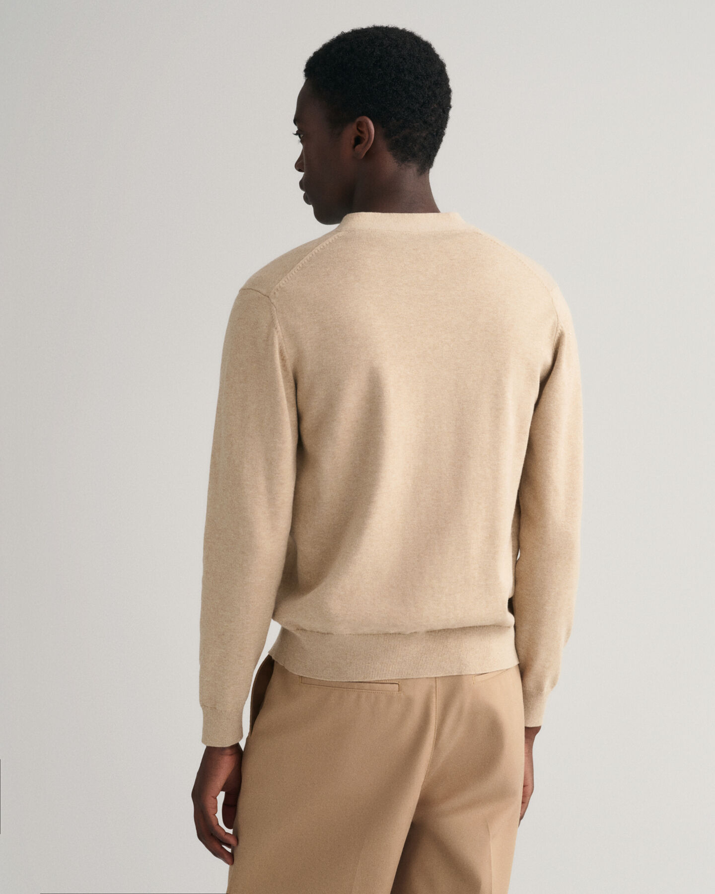 C&aacute;rdigan de cuello de pico y algod&oacute;n Classic