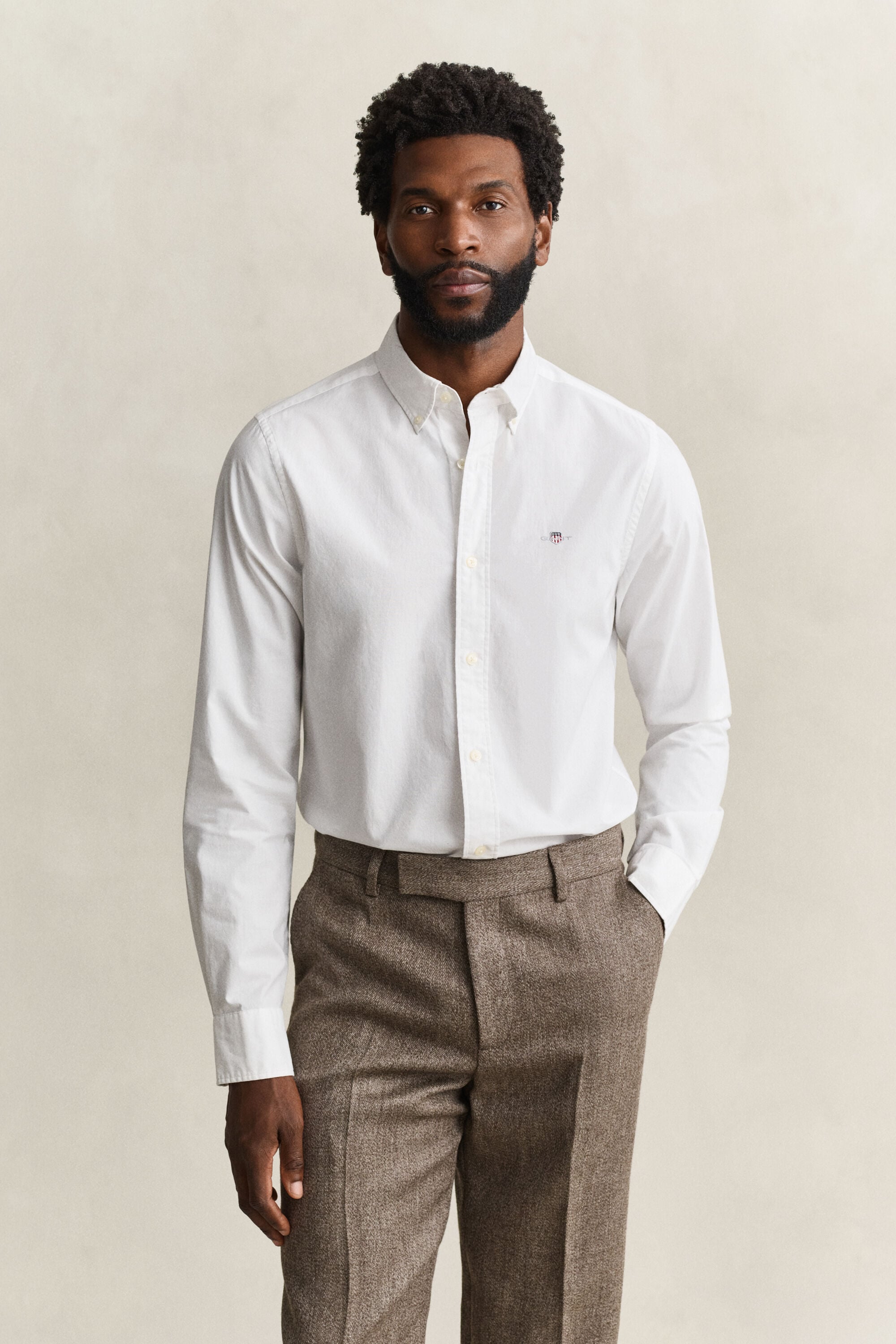 Camisa de popelina Slim Fit clásica