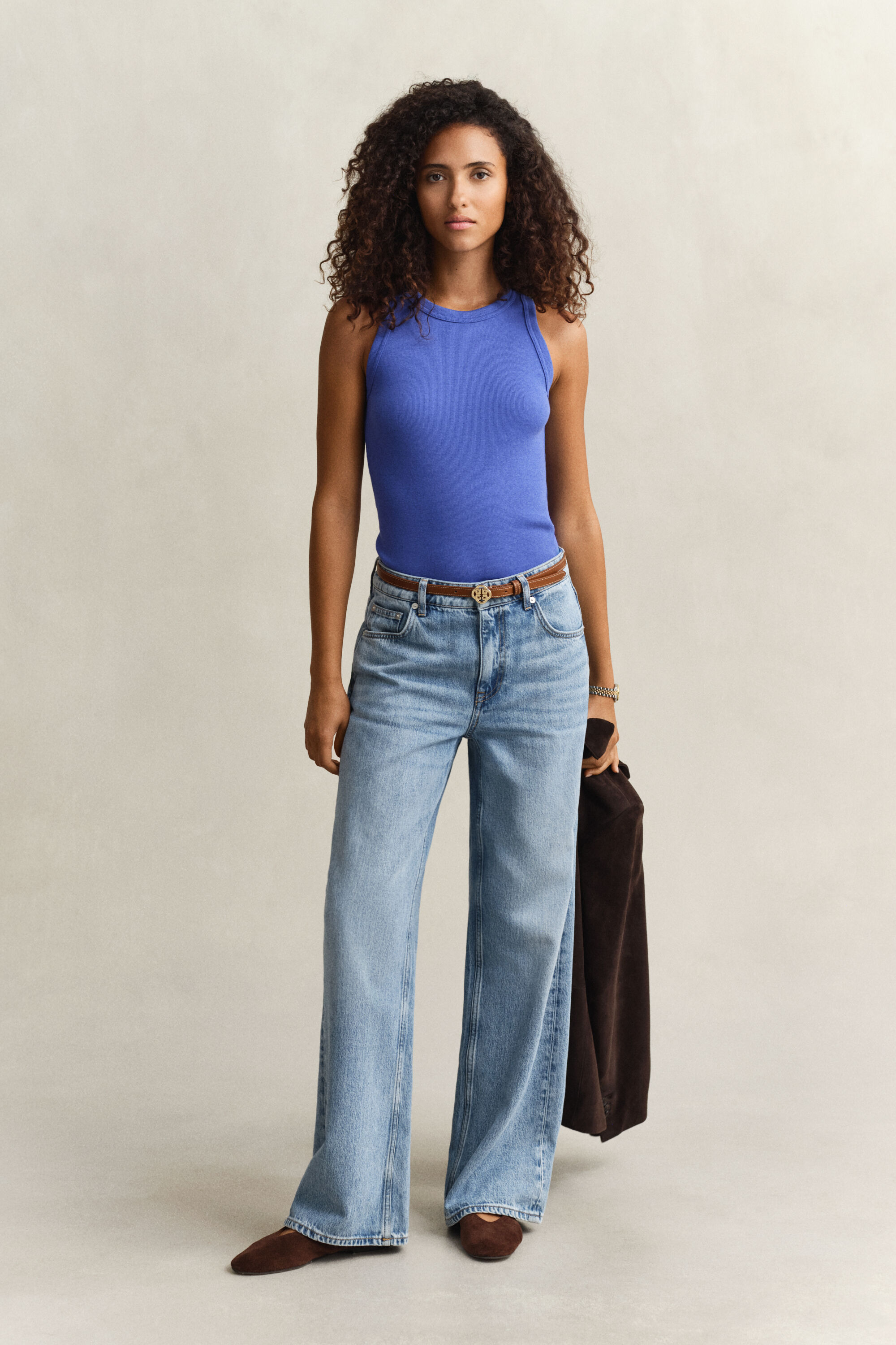 Camiseta de tirantes acanalada