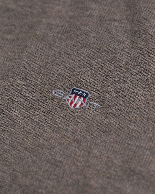 Jersey de algodón y lana con cuello de cisne