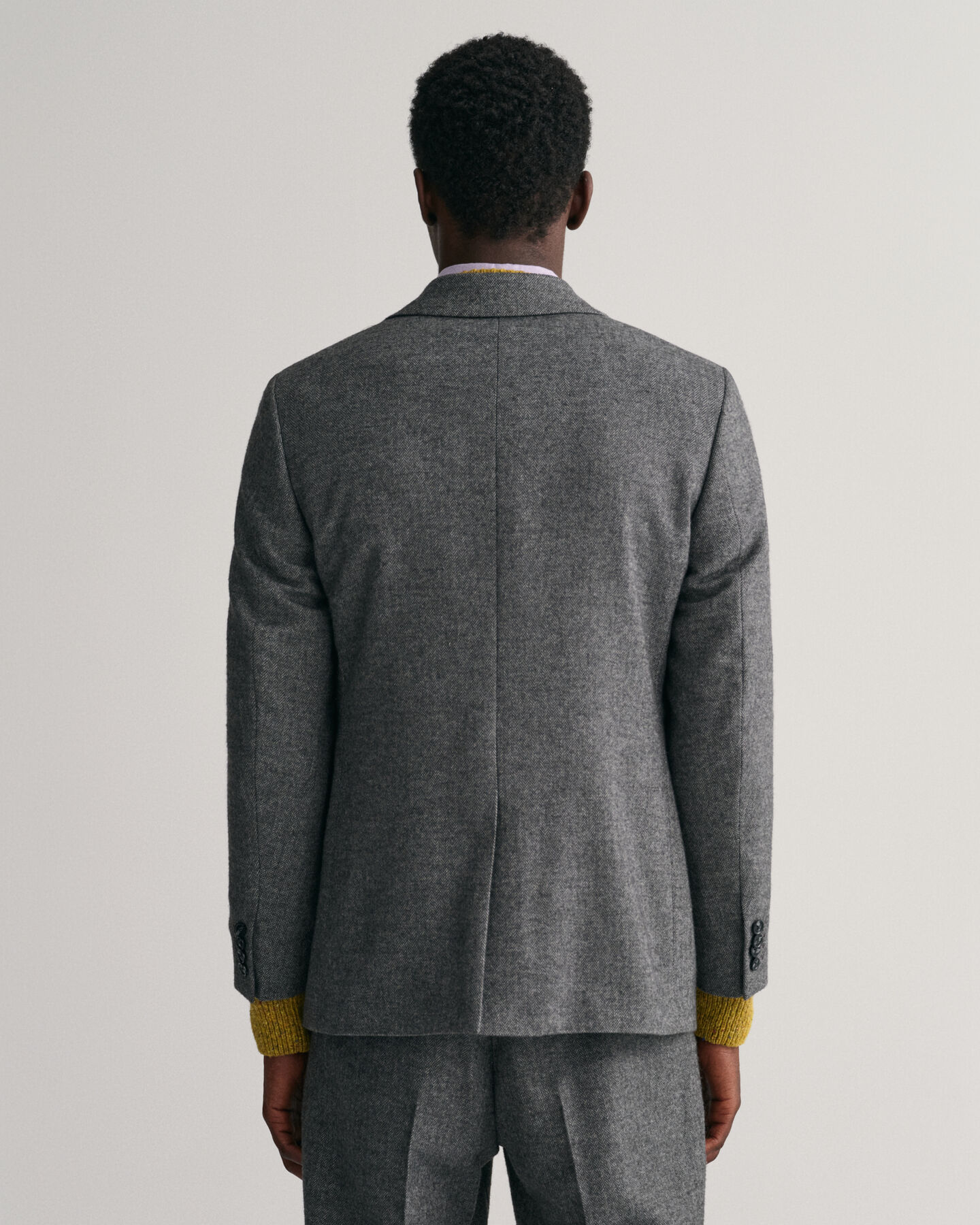 Americana de traje con diseño de espiga