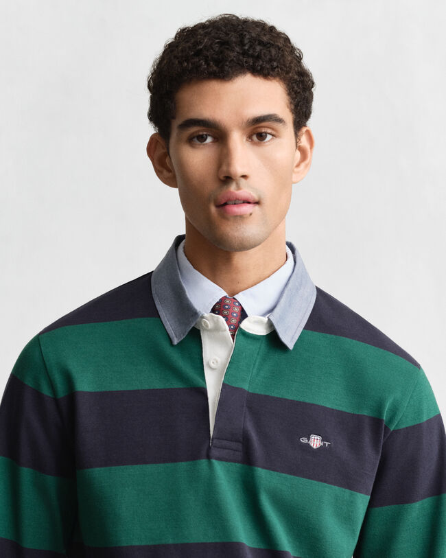 Heavy Rugger a rayas con cuello de cambray