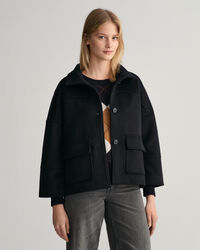 Chaqueta corta de mezcla de lana