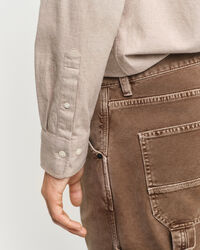 Camisa Regular Fit de franela jaspeada