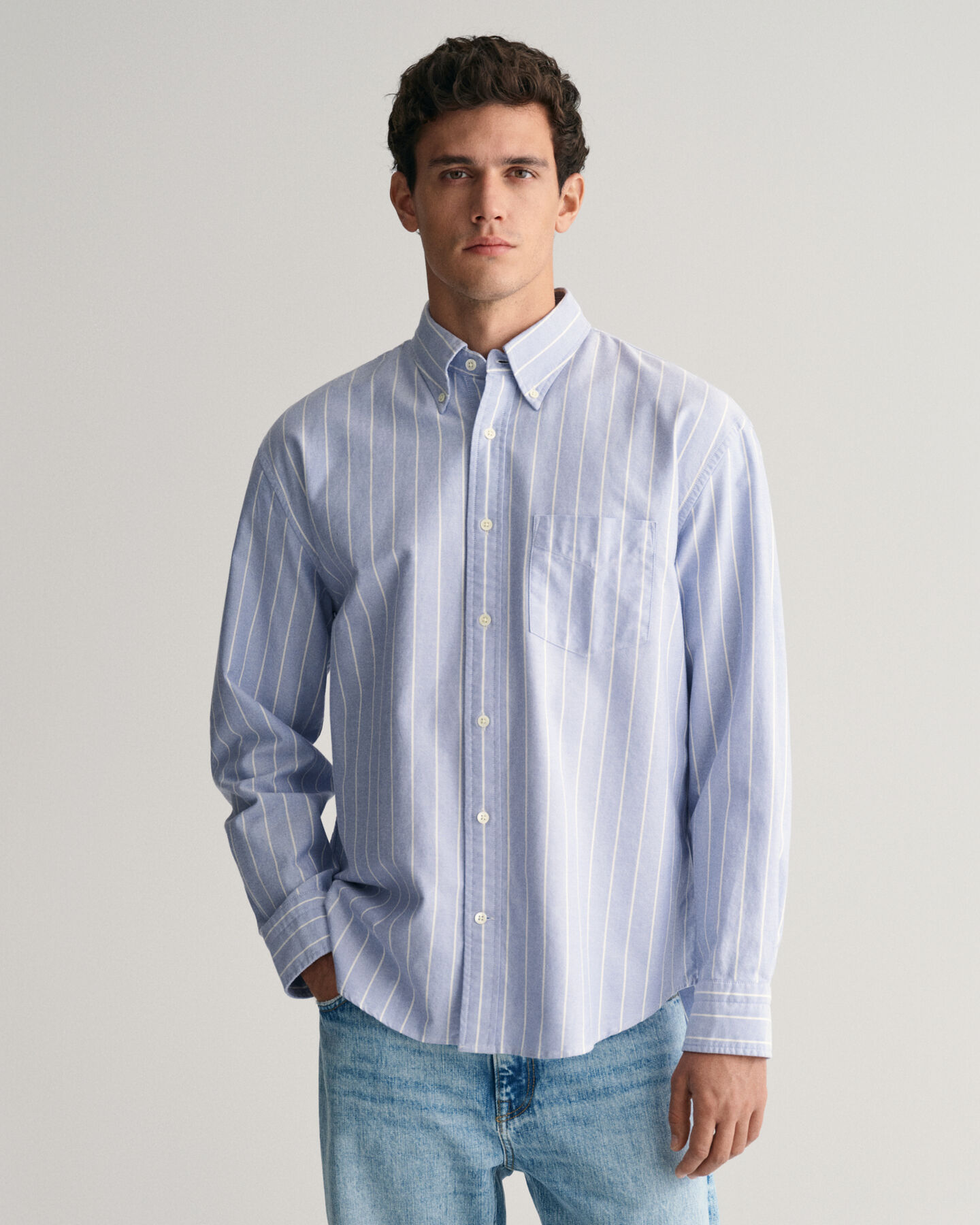 Camisa Oxford Relaxed Fit Heritage a rayas