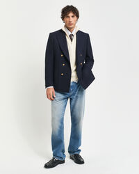 Jersey de algod&oacute;n con media cremallera y textura