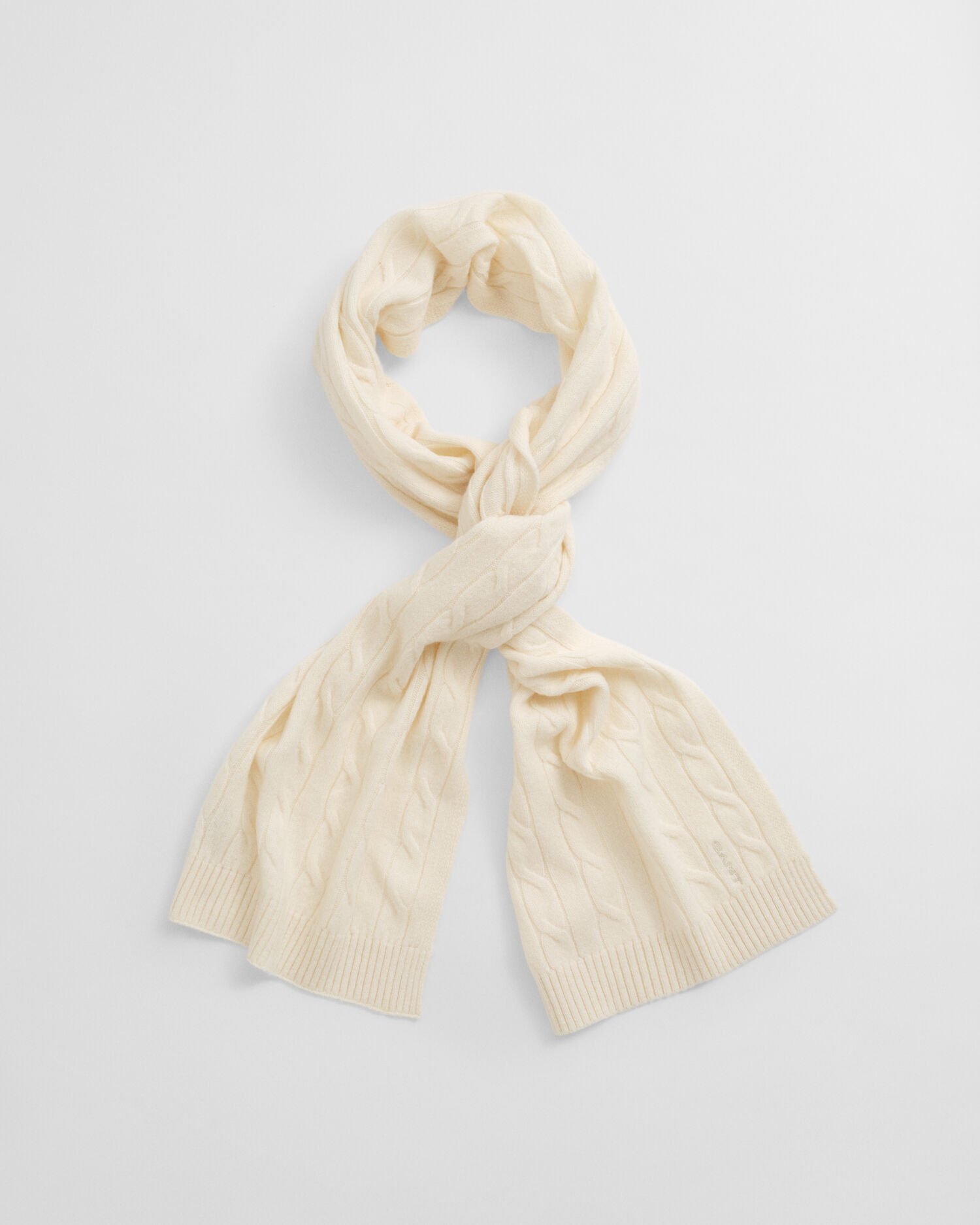 Bufanda de punto de ochos en lana