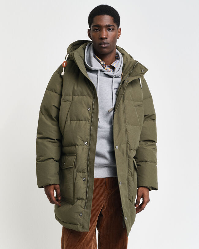 Chaqueta de plumón gruesa de largo medio