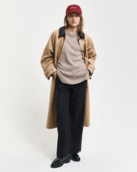 Jersey de cuello redondo con detalle de espiga