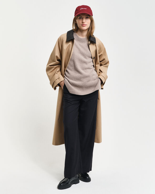 Jersey de cuello redondo con detalle de espiga