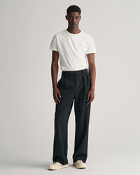 Pantalones de traje de pinzas y raya diplomática